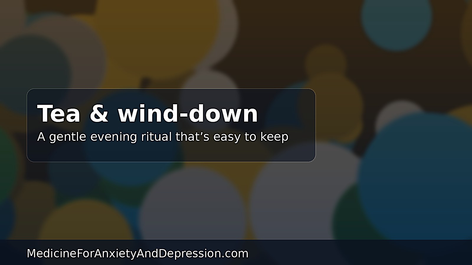 Soft photo-style banner for calming tea ritual